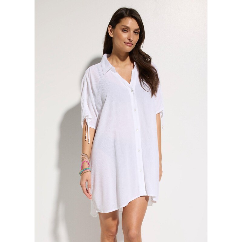 bonprix Oversize plážová halenka ze strukturovaného materiálu se