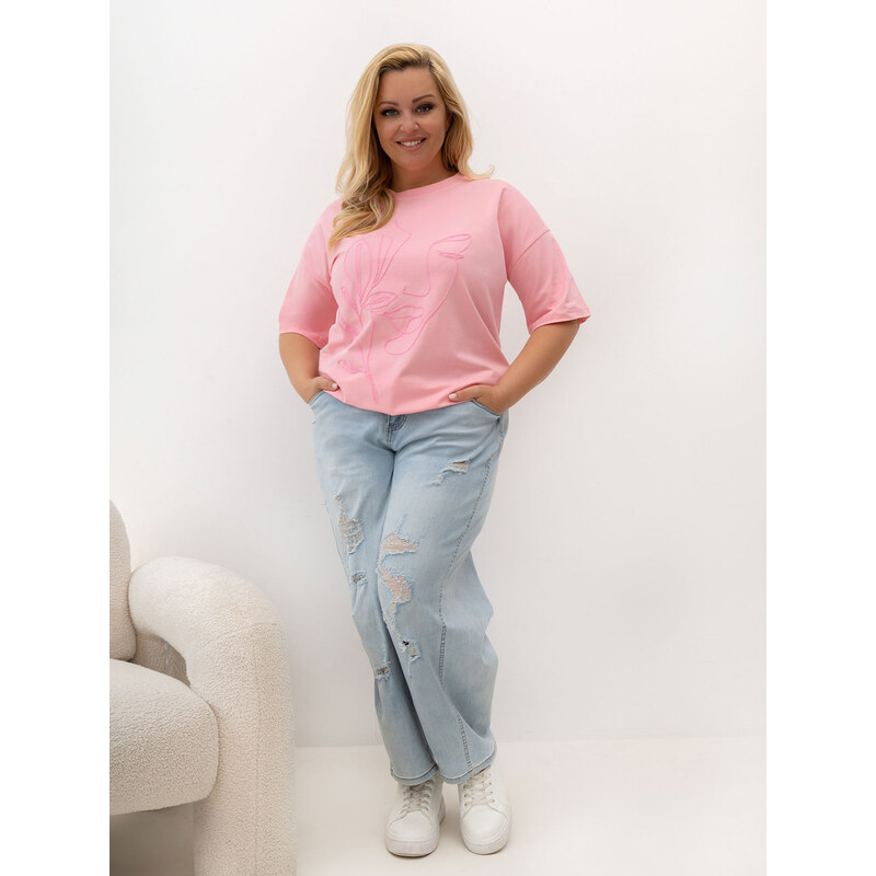 Dámské tričko Plus Size RV-TS-A1331.29P RELEVANCE