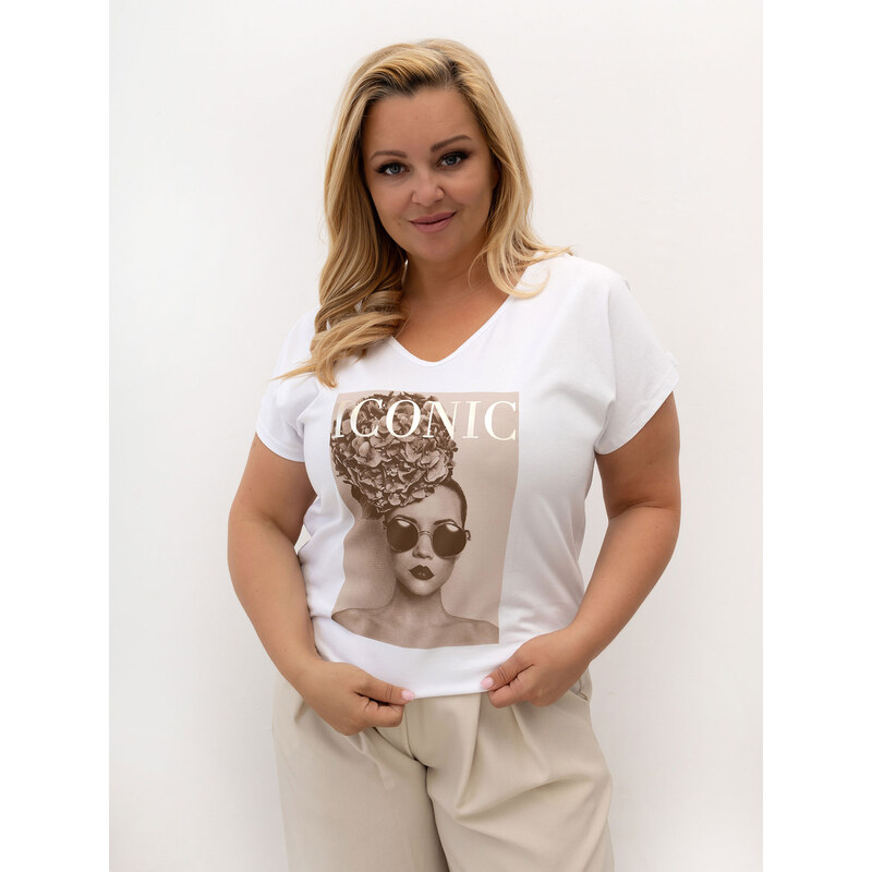RELEVANCE Dámské tričko Plus Size RV-TS-A1384.08P RELEVNACE