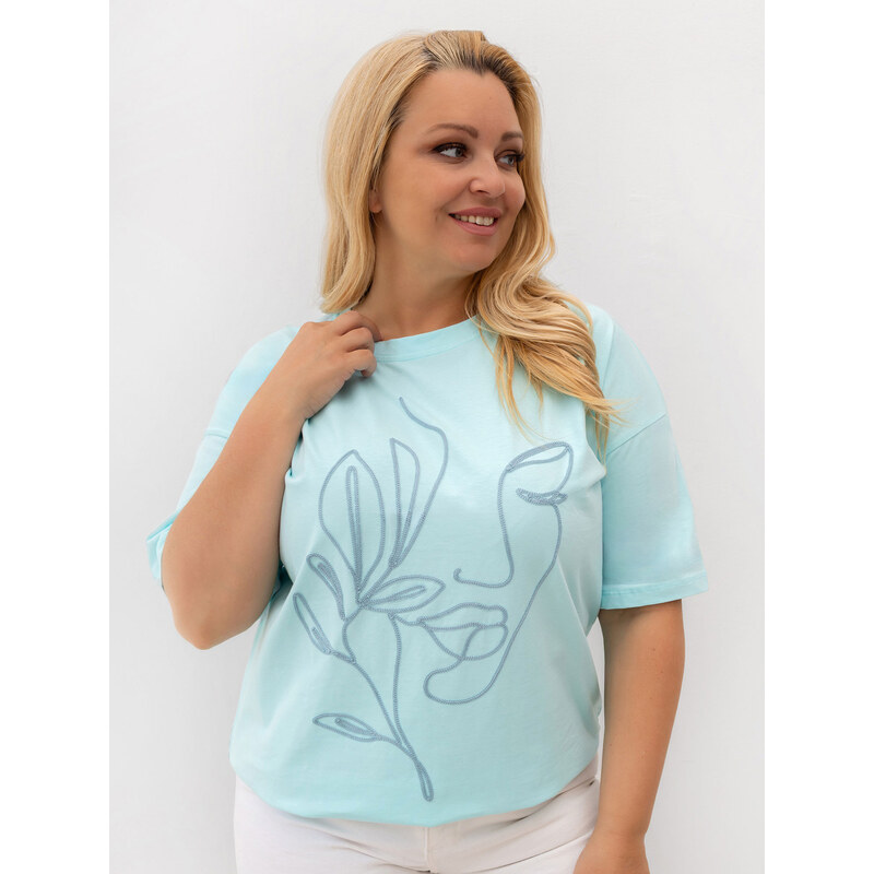 Dámské tričko Plus Size RV-TS-A1331.29P RELEVANCE