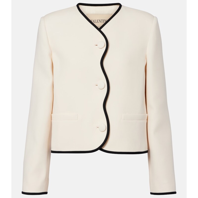 Valentino Crepe Couture scalloped jacket