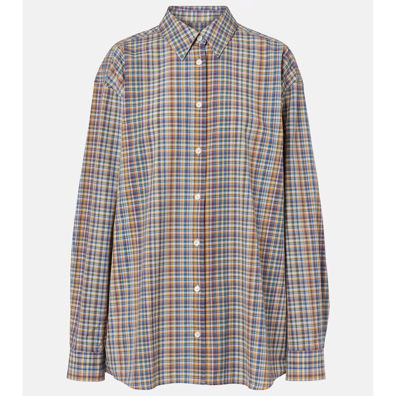 Toteme Plaid cotton poplin shirt
