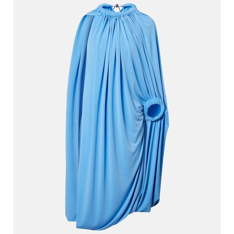 Coperni Caped draped smocked midi dress
