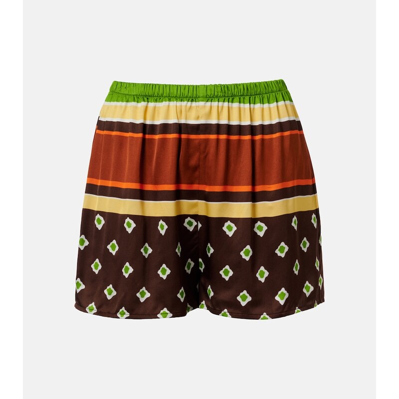Faithfull Tia printed satin shorts