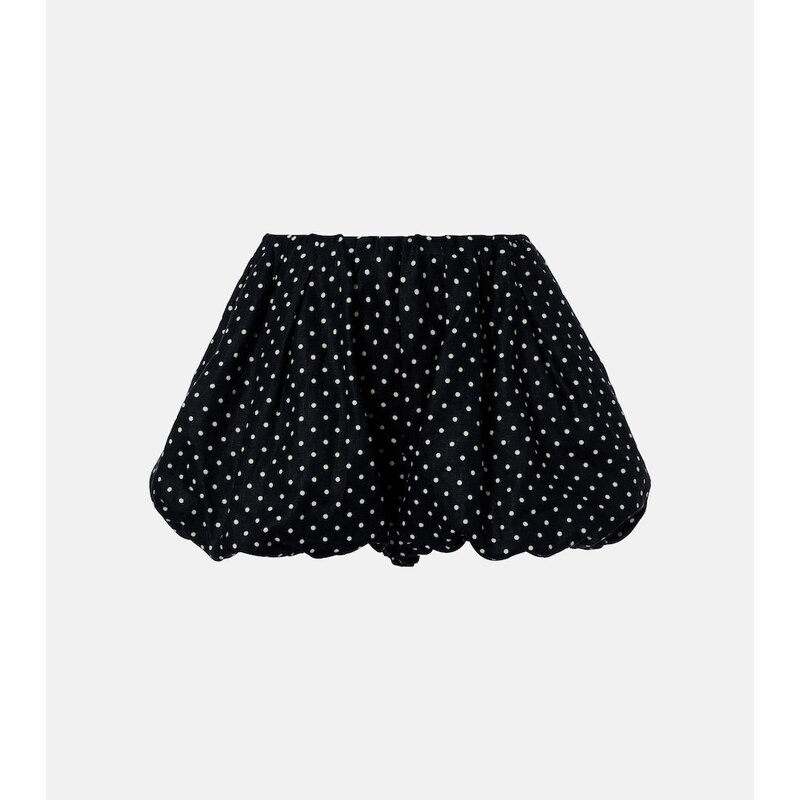 Faithfull Lucia polka-dot linen shorts
