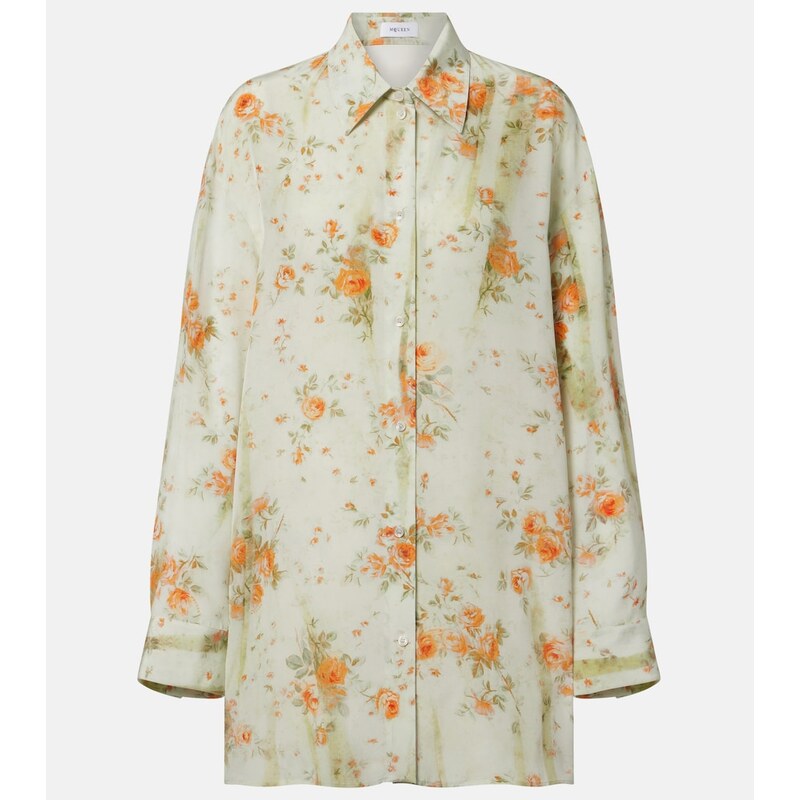 McQueen Oversized floral shirt
