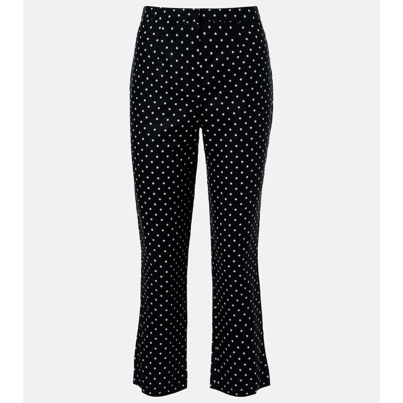 Faithfull Iria polka-dot linen capri pants