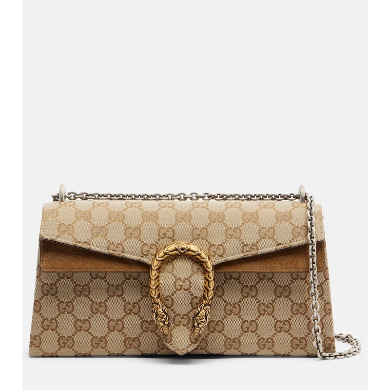Gucci Dionysus GG canvas Small suede-trimmed crossbody bag