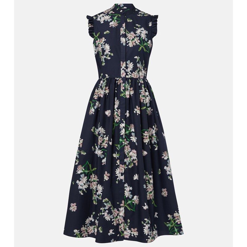 Erdem Floral cotton midi dress