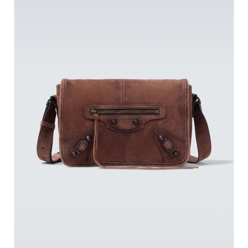 Balenciaga Le City Small suede messenger bag