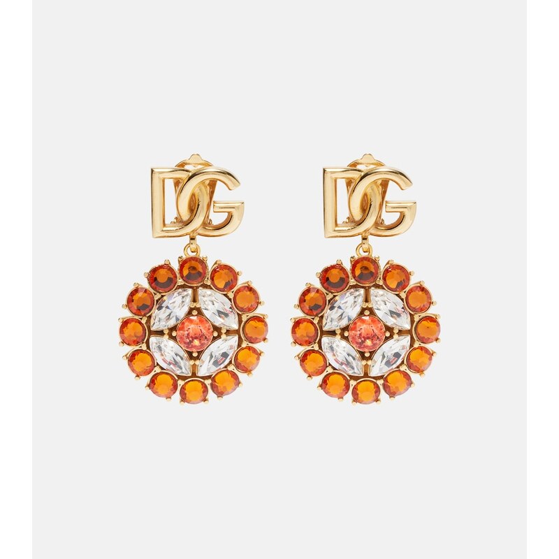 Dolce&Gabbana DG embellished clip-on earrings