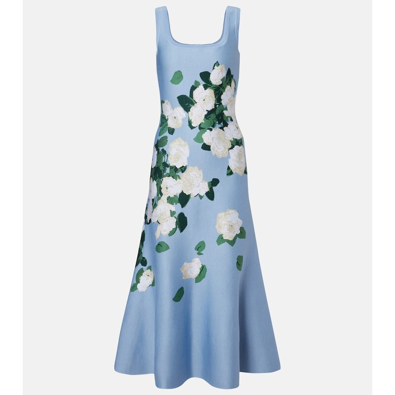 Carolina Herrera Floral silk-blend midi dress