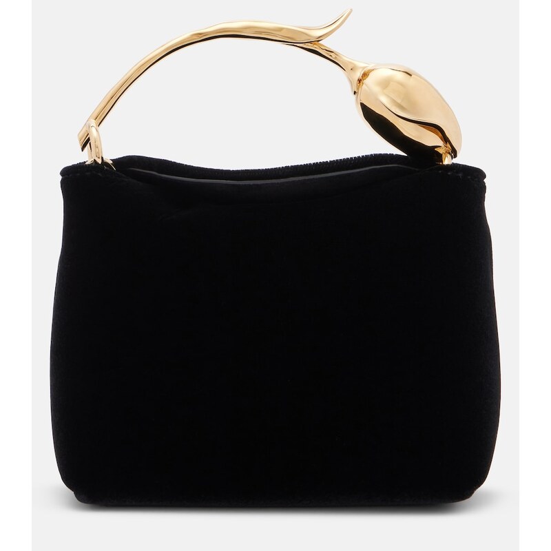 Erdem Bloom Micro velvet top-handle bag