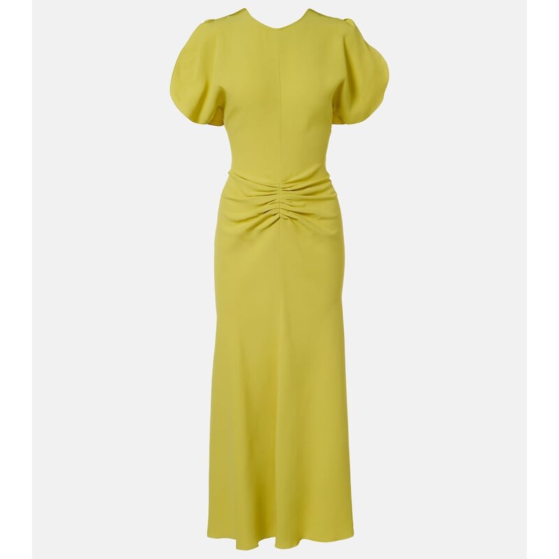 Victoria Beckham Bela gathered crÃªpe satin midi dress