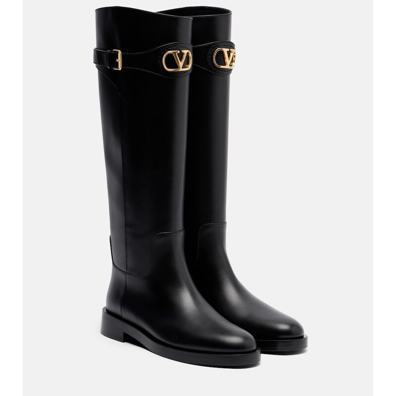 Valentino Garavani VLogo leather knee-high boots