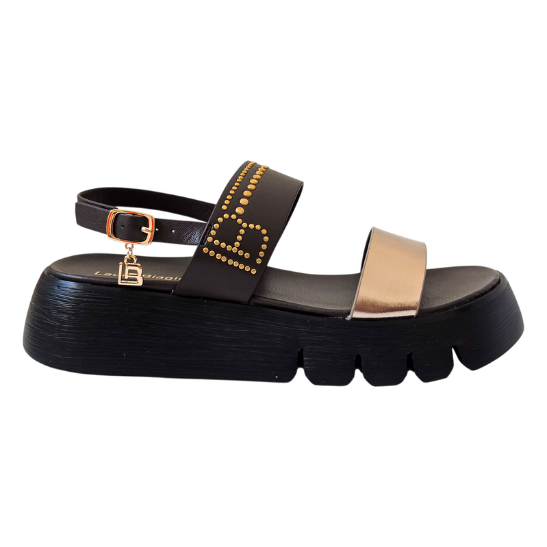 Černé sandály Laura Biagiotti PT Calf Brown 115642764