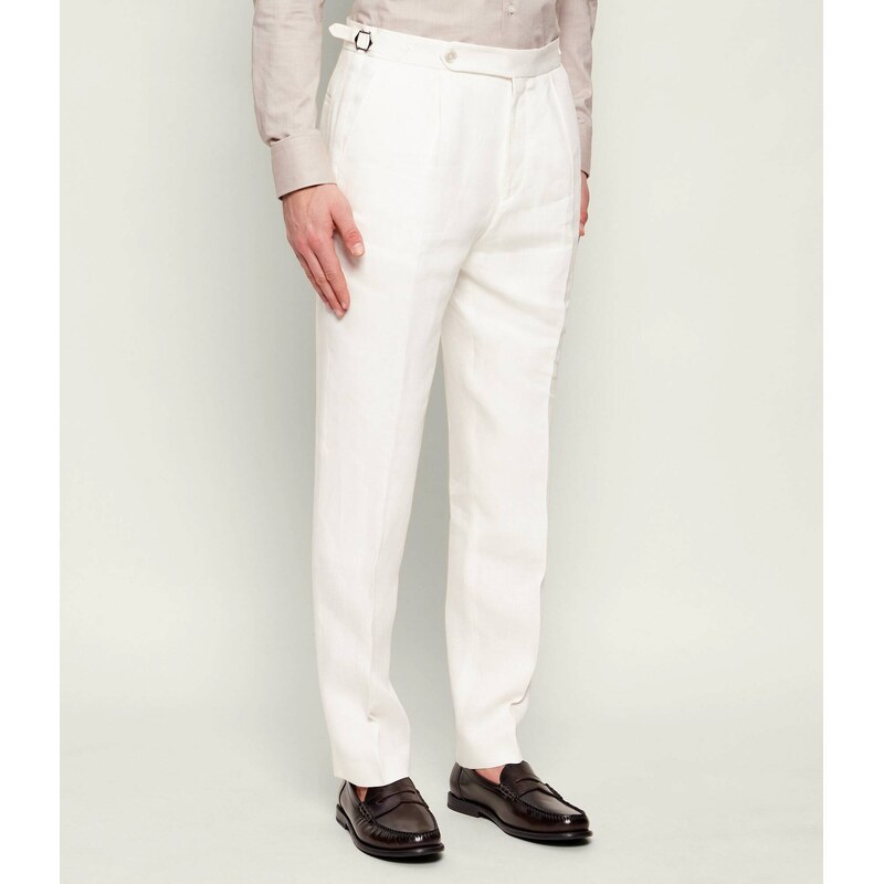 BOSS BLACK Lněné kalhoty H-Perino-PL-DTL | Relaxed fit