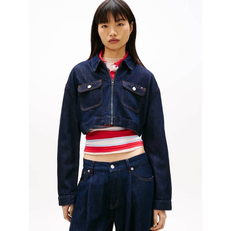 Tommy Jeans Džínová bunda BJ4054 | Cropped Fit