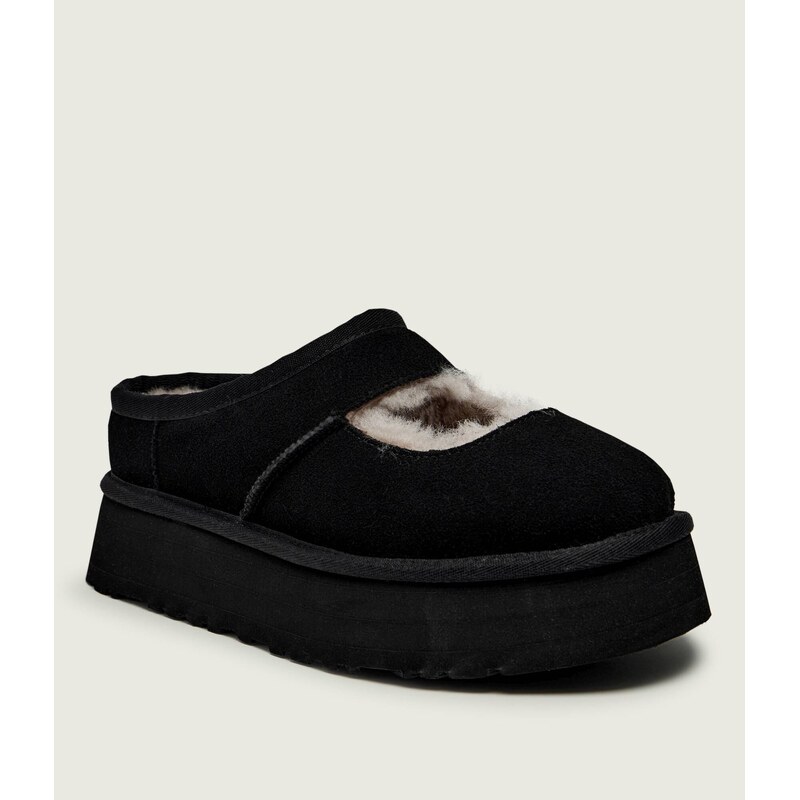 UGG Pantofle typu mules W Bea Mary Jane | s příměsí vlny | semiš