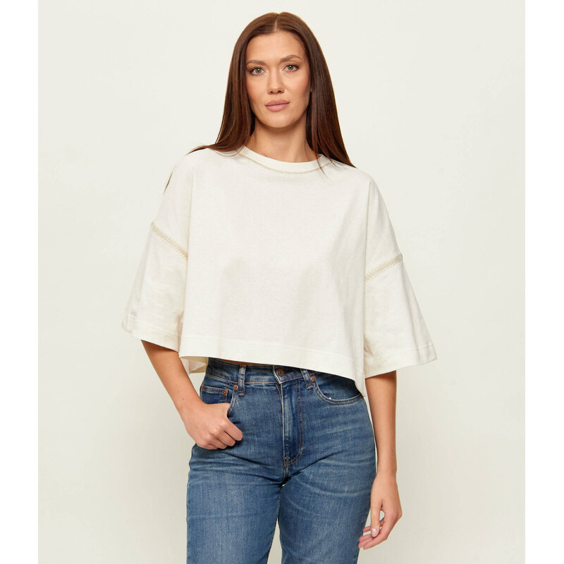 BOSS ORANGE Tričko C_Ecrochet | Cropped Fit