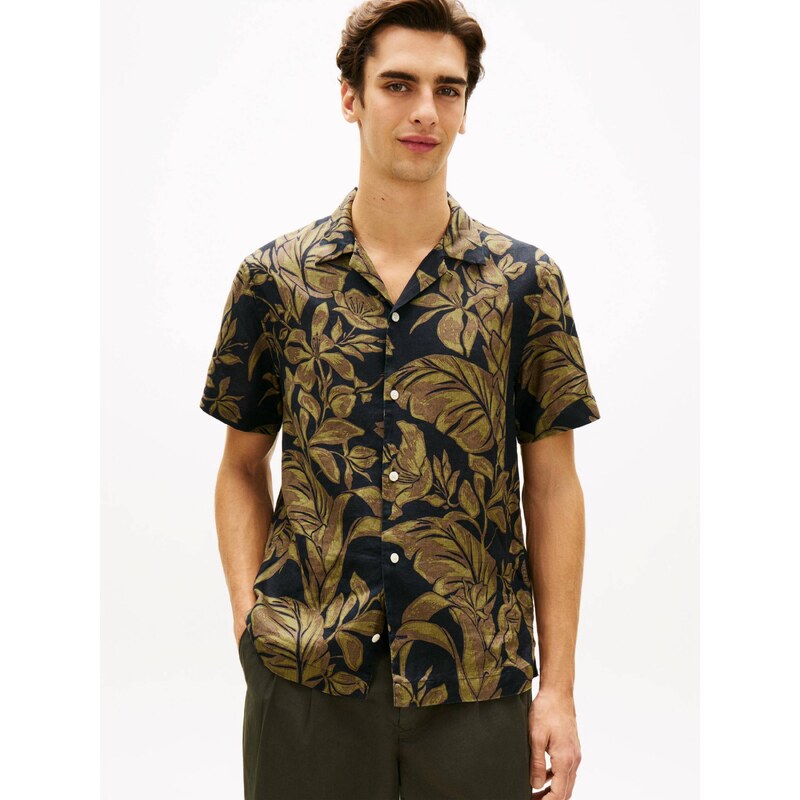 Tommy Hilfiger Lněná košile FLORAL | regular fit
