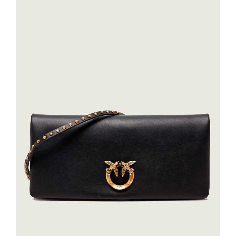Pinko Kožená crossbody kabelka/psaníčko CLICK SOFT HORIZONTAL CLASSIC