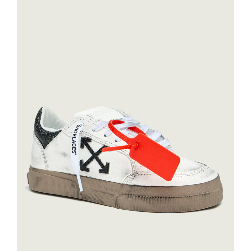 OFF-WHITE Kožené tenisky W-VULC LOW