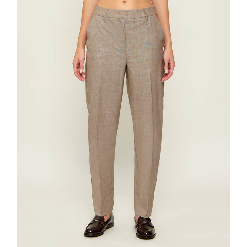 Marella Vlněné kalhoty MLLGOLFO | Relaxed fit |s příměsí hedvábí 113438593