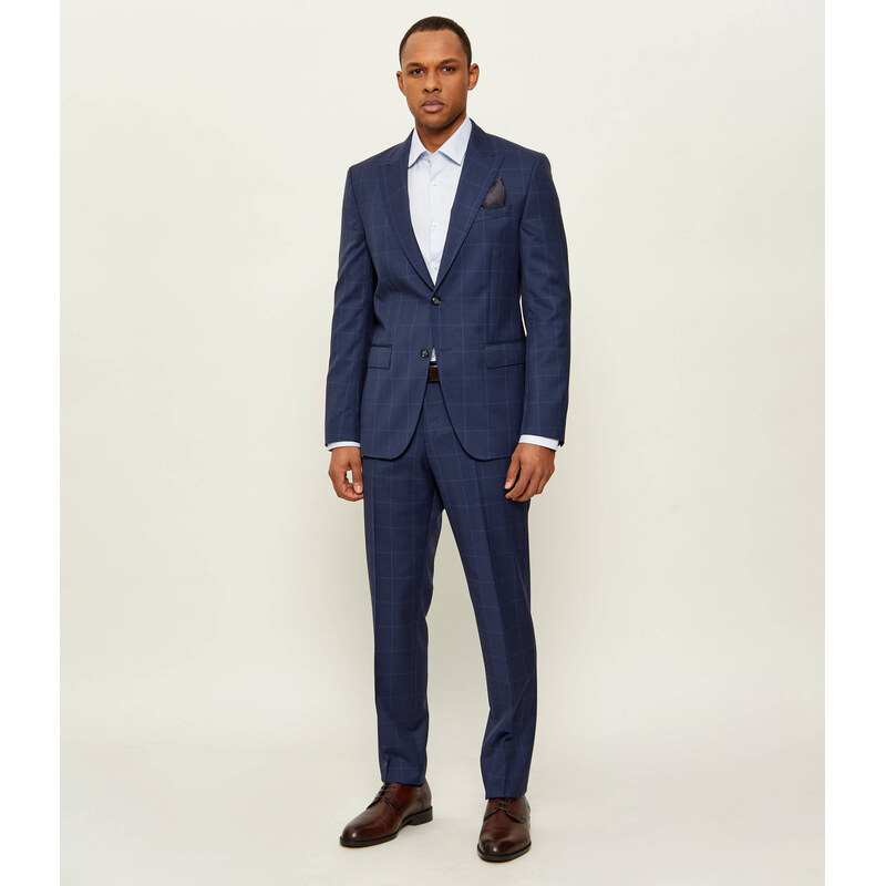BOSS BLACK Vlněný oblek H-Huge-2Pcs-Peak-253 | Slim Fit