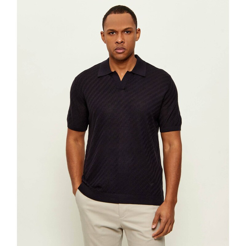 Emporio Armani Polokošile | regular fit | s příměsí vlny