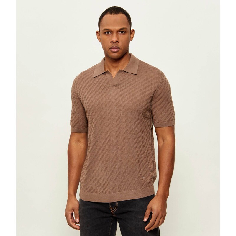 Emporio Armani Polokošile | regular fit | s příměsí vlny