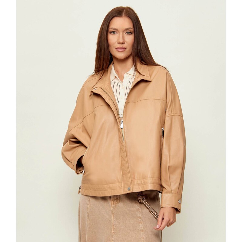 Pinko Kožená bunda BAILEE | Relaxed fit