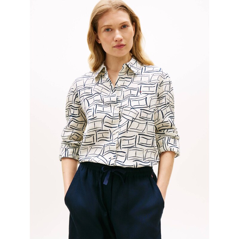 Tommy Hilfiger Lněná košile | Relaxed fit