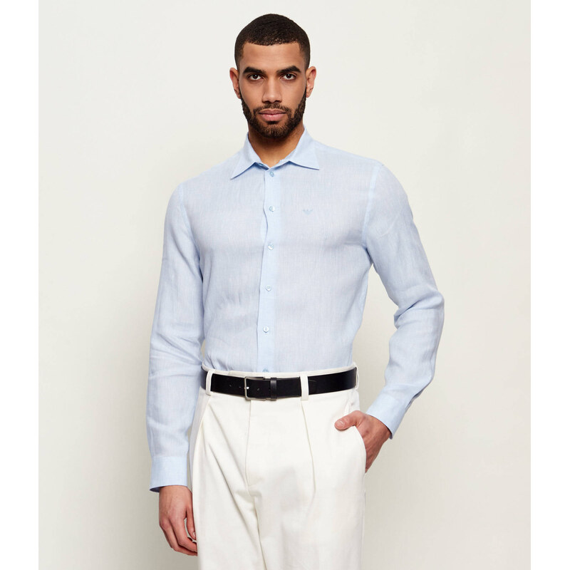 Emporio Armani Lněná košile | regular fit