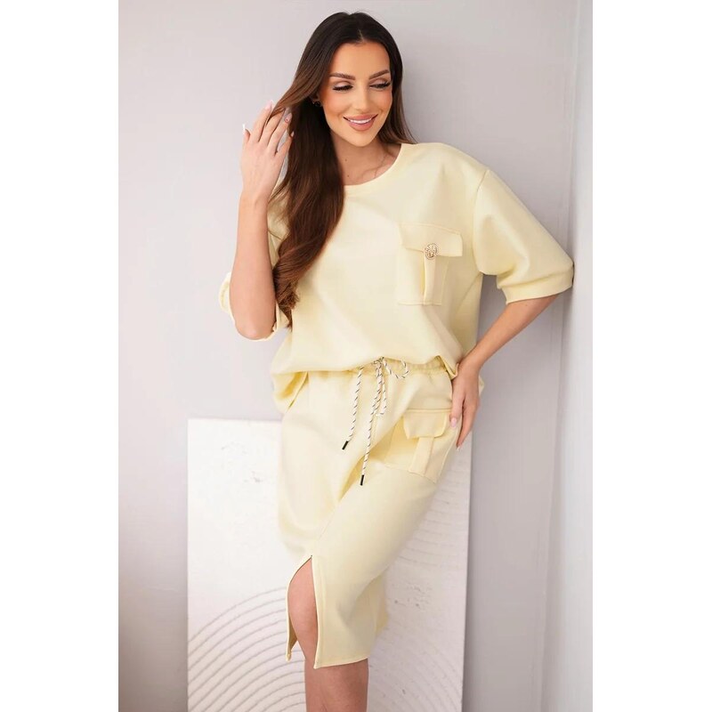 MladaModa Elegantní komplet oversize mikiny a midi sukně model 272239 115666570