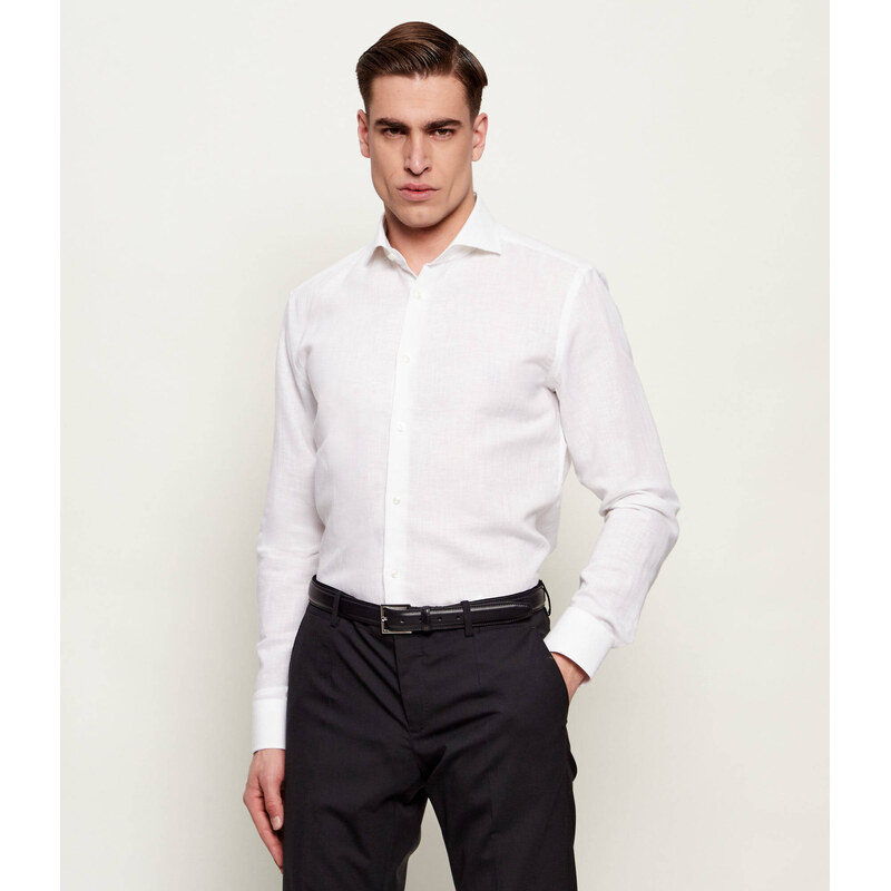 BOSS BLACK Lněná košile H-HANK-SP-B1-C1-261 | Slim Fit