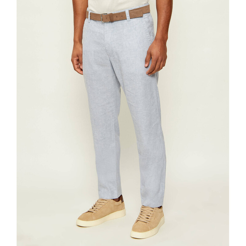 BOSS ORANGE Lněné kalhoty chino Sanderson-L-3 | regular fit