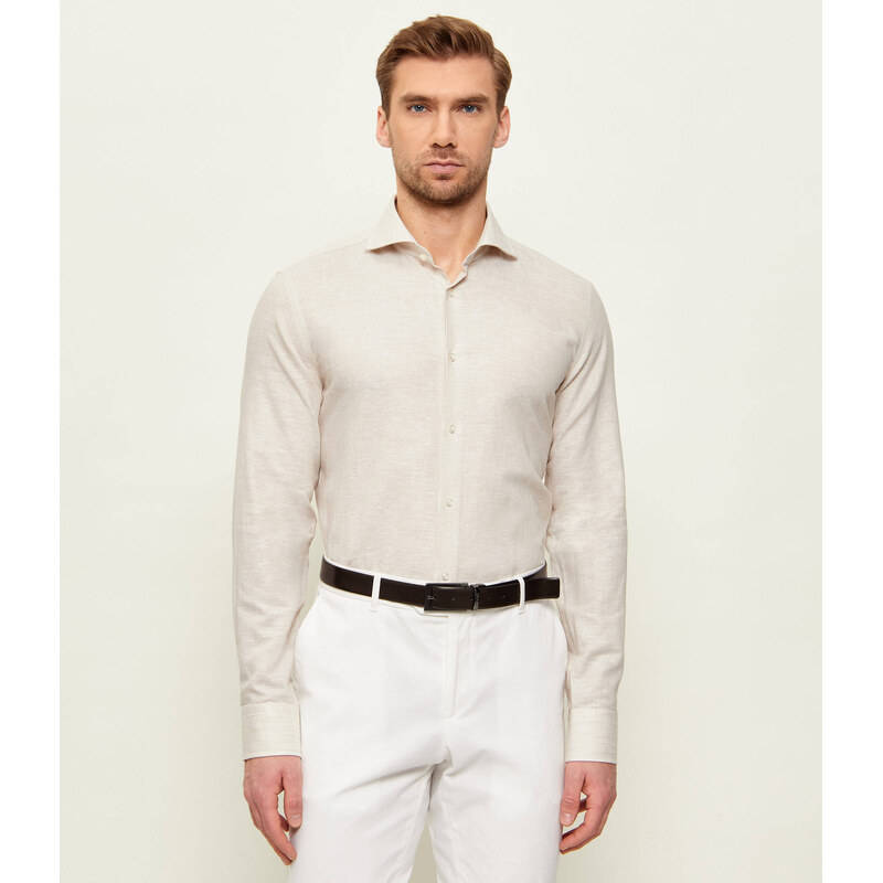 BOSS BLACK Lněná košile H-HANK-SP-B1-C1-261 | Slim Fit