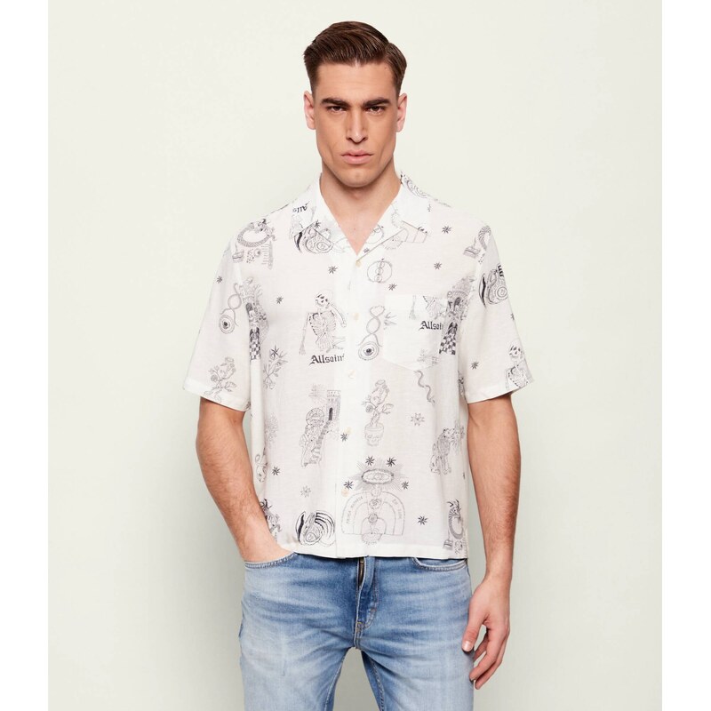 AllSaints Košile TERRA | Relaxed fit přidáním lnu