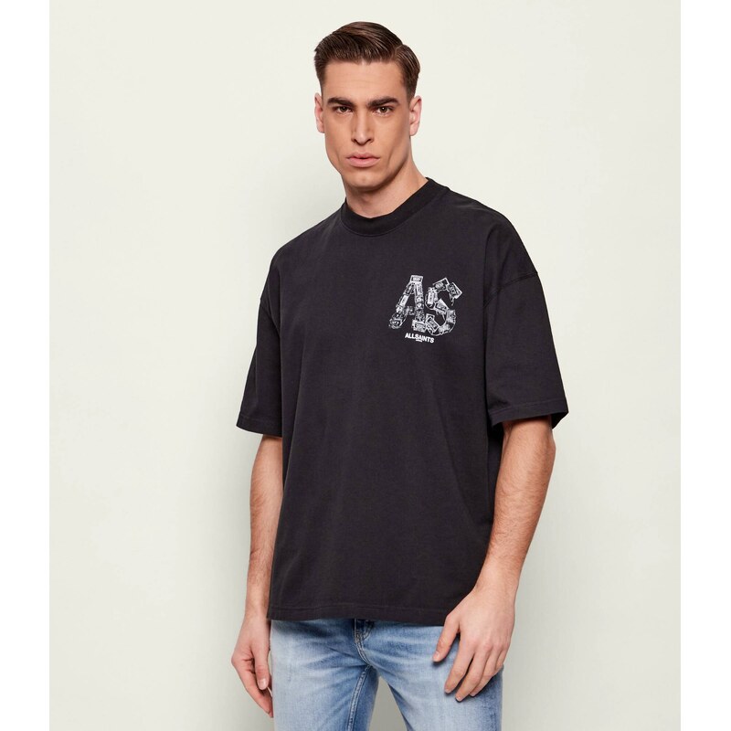 AllSaints Tričko MIXTAPE | Oversize fit