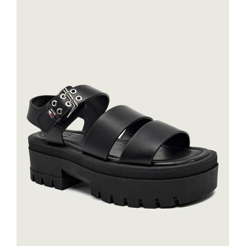 Tommy Jeans Kožené sandály