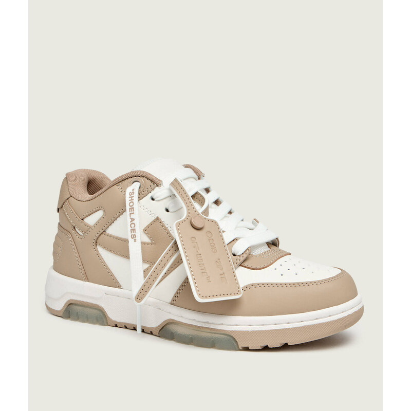 OFF-WHITE Kožené tenisky W-OUT OF OFFICE
