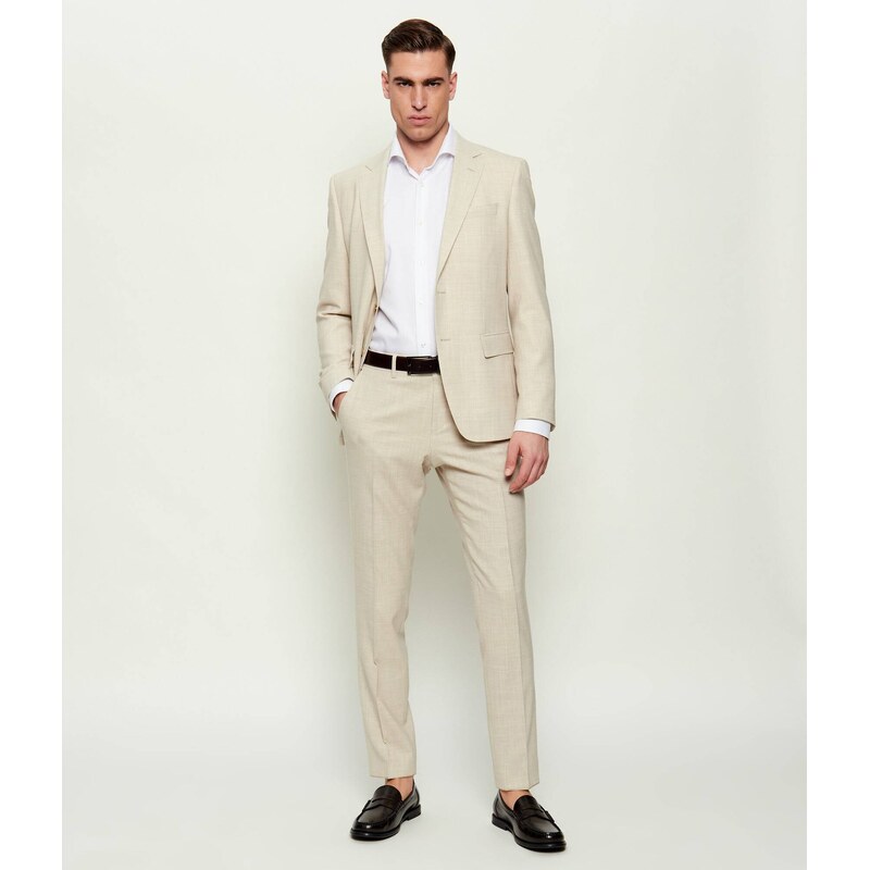 BOSS BLACK Oblek H-Huge-2Pcs-253 | Slim Fit | s příměsí vlny