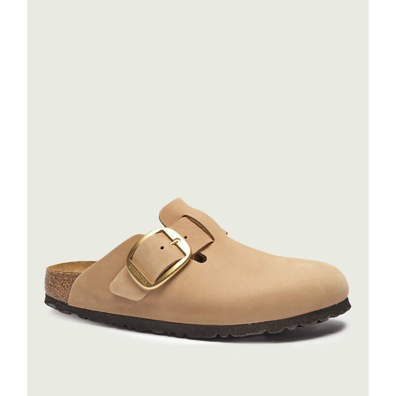 Birkenstock Kožené pantofle typu mules boston | narrow fit