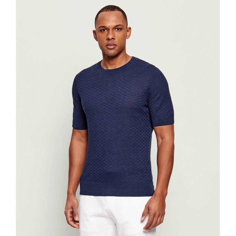 Gran Sasso Lněný tričko | Slim Fit