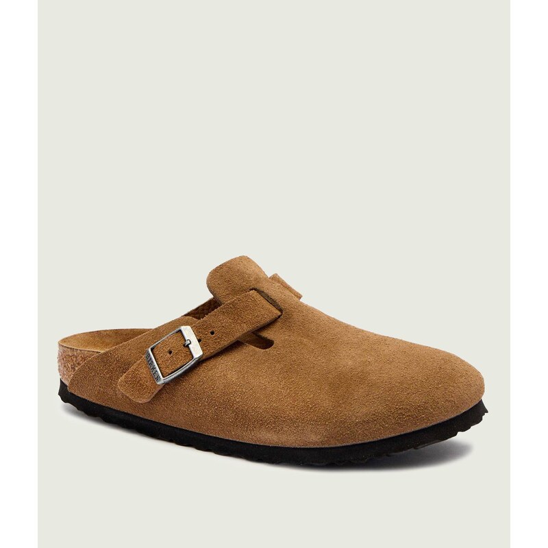 Birkenstock Pantofle typu mules Boston | semiš | narrow fit soft