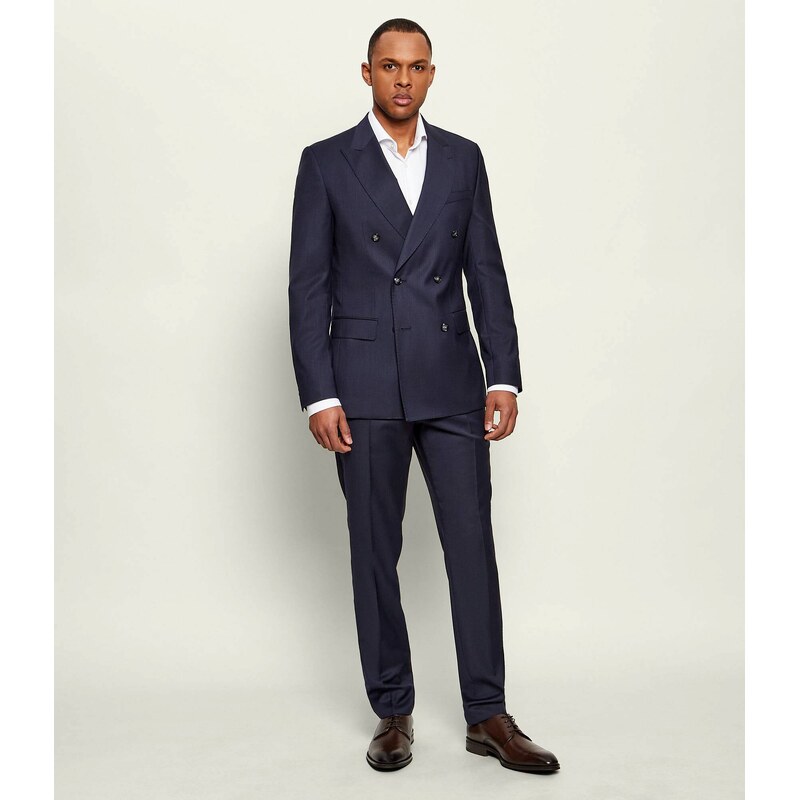 BOSS BLACK Vlněný oblek H-Huge-2pcs-DB-254 | Slim Fit