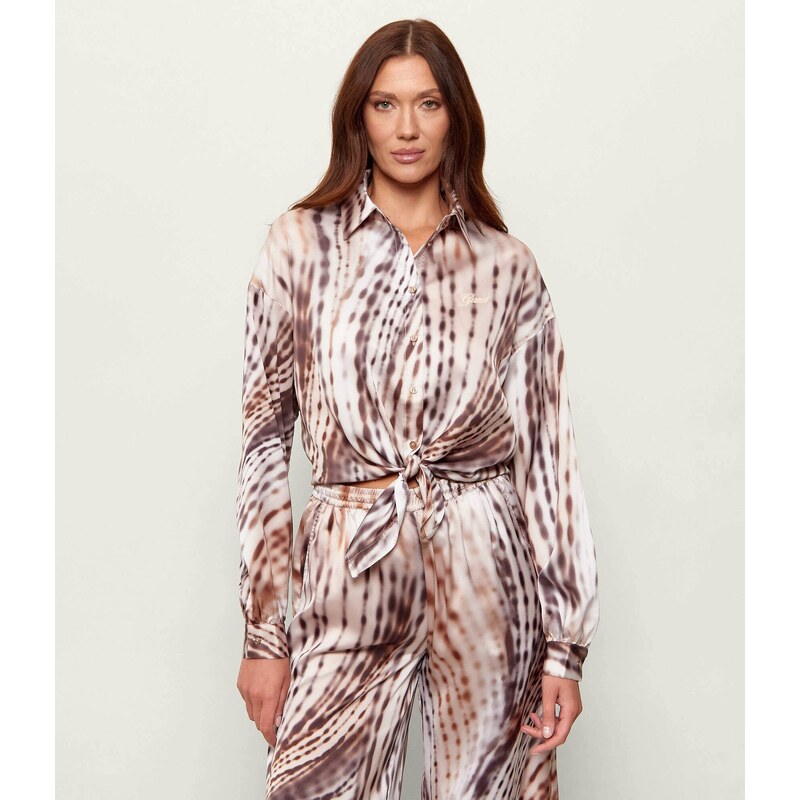 GUESS Saténová košile JUN | Cropped Fit