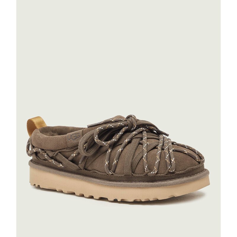 UGG Pantofle typu mules TASMAN LACE | semiš | s přídavkem vlny 112732424
