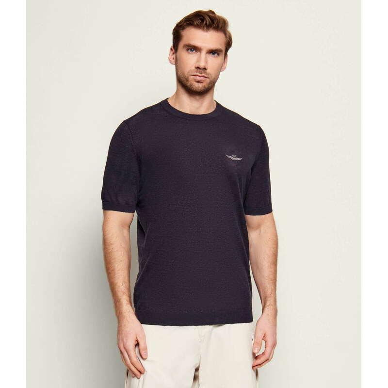 Aeronautica Militare Lněný tričko | regular fit 112672961